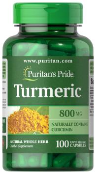 Puritan's Pride Turmeric (Куркума) 800 мг 100 капсул, 01/24