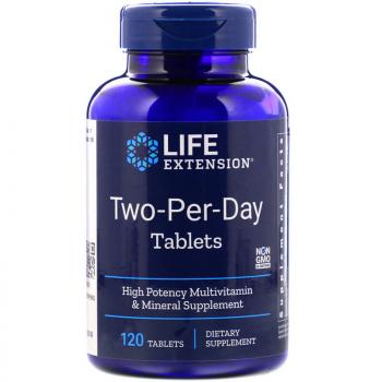 Life Extension,Витамины Two-Per-Day, 120 таблеток