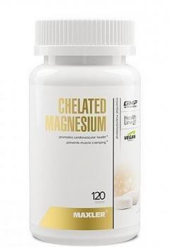 Maxler Chelated Magnesium (Bisglycinate Chelate form) (Хелатный магний бисглицинат) 120 таблеток