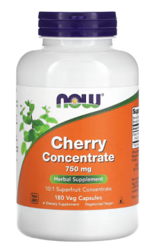 NOW Cherry Concentrate (Вишневый концентрат) 750 мг 180 вег капсул