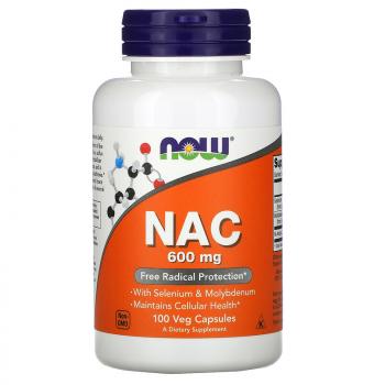 NOW NAC (N-ацетил-цистеин) 600 мг 100 капсул