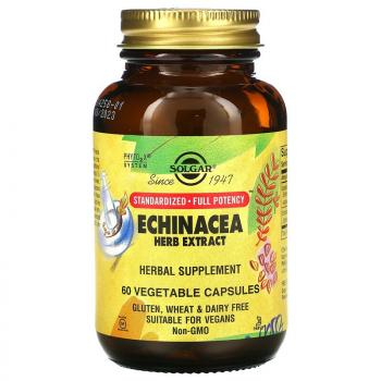 Solgar Echinacea Herb Extract (Экстракт Эхинацеи Пурпурной) 60 вег. капсул
