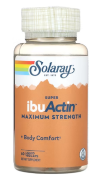 Solaray Super IbuActin Maximum Strength 60 жидких вег капсул