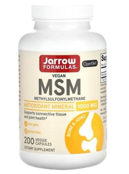 Jarrow Formulas MSM (Метилсульфонилметан) 1000 мг 200 растительных капсул