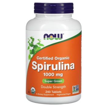 Now ORG Spirulina (сертифицированная органическая спирулина) 1000 мг 240 таблеток