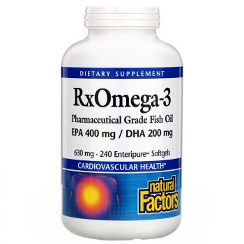 Natural Factors RxOmega-3 400 мг ЭПК и 200 мг ДГК 240 капсул