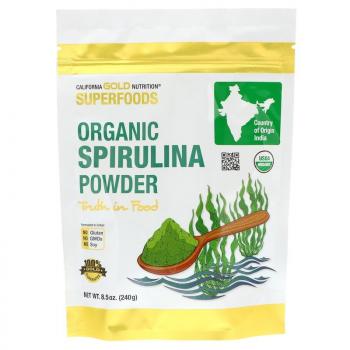 California Gold Nutrition Superfoods Organic Spirulina Powder (органический порошок спирулины) 240 г