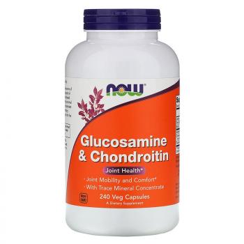 NOW Glucosamine & Chondroitin (Глюкозамин и хондроитин) 240 капсул