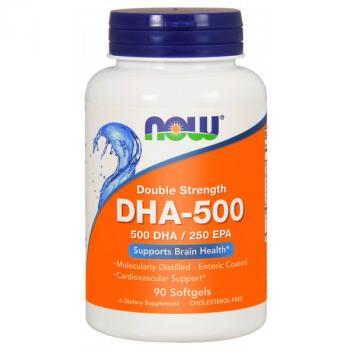 NOW DHA 500 мг Double Strength 90 капсул