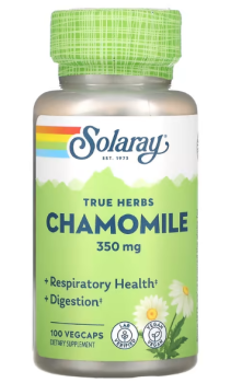 Solaray Chamomile Flowering Top (Ромашка цветущие верхушки) 350 мг 100 капсул