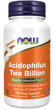 NOW Acidophilus Two Billion (ацидофильные бактерии 2 миллиарда КОЕ) 100 вег капсул