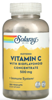 Solaray C Bio-Plex Buffered (Витамин C Bio-Plex с буфером) 500 мг 250 вег капсул