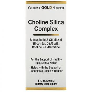 California Gold Nutrition Choline Silica Complex (Холиновый и кремниевый комплекс) 30 мл