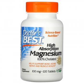Doctor's Best High Absorption Magnesium (Магний с высокой степенью всасывания) 120 таблеток