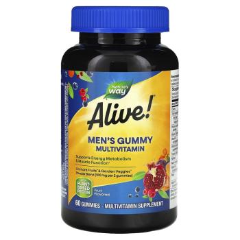 Nature's Way Alive! MEN'S GUMMY MULTIVITAMIN (комплекс мультивитаминов для мужчин) со вкусом фруктов 60 жевательных таблеток