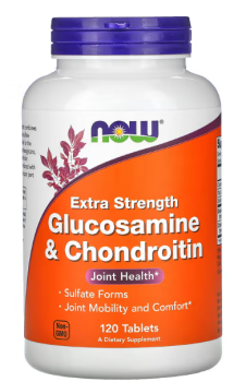 NOW Glucosamine & Chondroitin Extra Strength (Глюкозамин и хондроитин экстра сила) 120 таблеток