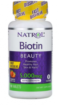 Natrol Biotin 5000 mcg Fast Dissolve 90 таблеток