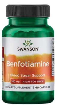 Swanson Benfotiamine High Potency (бенфотиамин - высокая эффективность) 160 мг 60 капсул