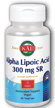 KAL Alpha Lipoic Acid SR (Альфа Липоевая кислота с замедленным высвобождением) 300 мг 30 вег капсул