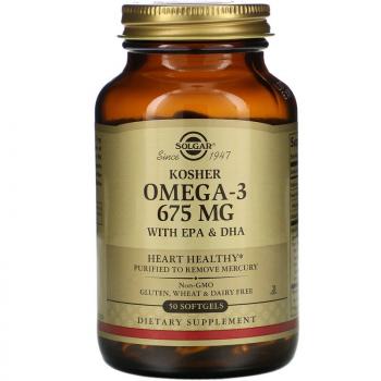 Solgar Kosher Omega-3 (Кошерная Омега-3) 675 мг 50 капсул
