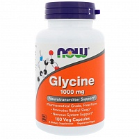 NOW Glycine (Глицин) 1000 мг 100 капсул
