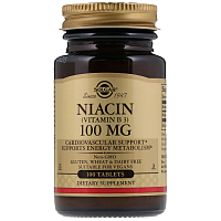 Solgar Niacin (Vitamin B3) 100 мг 100 таблеток.