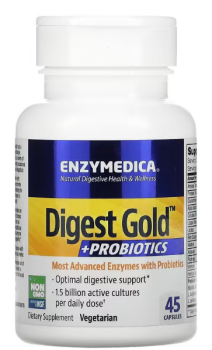 Enzymedica Digest Gold + Probiotics (ферменты с пробиотиками) 45 капсул