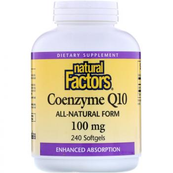 Natural Factors Coenzyme Q10 (Кофермент Q10) 100 мг 240 капсул