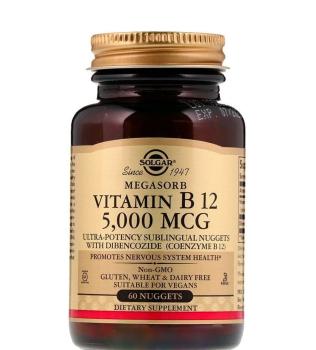 Solgar Vitamin B-12 Megasorb (Цианкобаламин) 5000 мкг 60 таблеток
