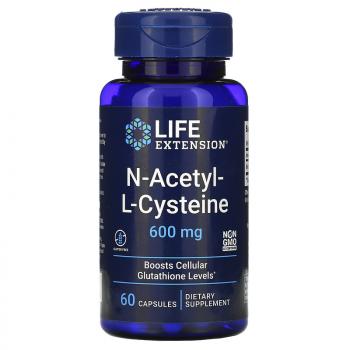 Life Extension NAC (N-ацетил-L-цистеин) 600 мг 60 капсул