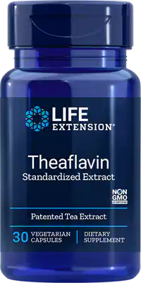 Life Extension Theaflavin Standardized Extract (Стандартизированный экстракт теафлавина) 30 капсул, срок годности 07/2023