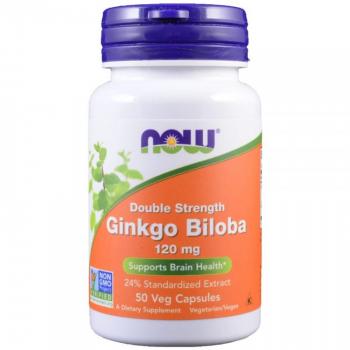NOW Ginkgo Biloba 120 мг 50 вег. капсул