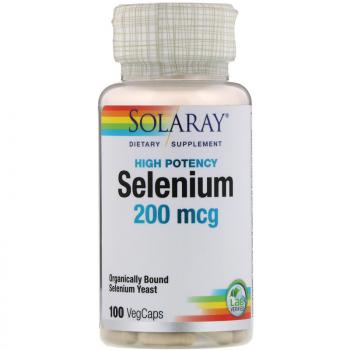Solaray Selenium High Potency (Селен) 200 мкг 100 капсул