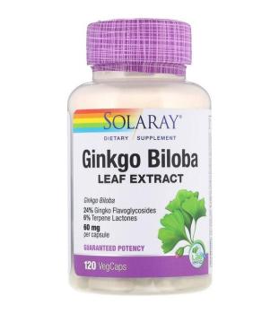 Solaray Ginkgo Biloba Leaf Extract (Экстракт листьев гинкго билобы) 60 мг 120 капсул