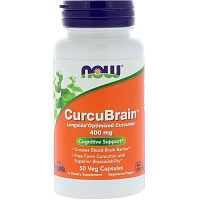 NOW CurcuBrain когнитивная поддержка 400 мг 50 капсул