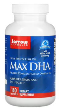 Jarrow Formulas Max DHA (Высококонцентрированная Омега-3) 180 мягких капсул