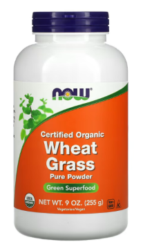 NOW Certified Organic Wheat Grass Pure Powder (Сертифицированная органическая трава пшеницы чистый порошок) 255 г