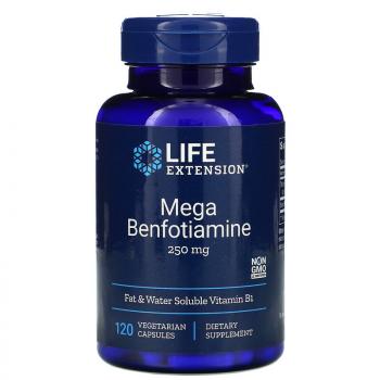 Life Extension Mega-Benfotiamine Мега-бенфотиамин 250 мг 120 капсул