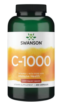Swanson Vitamin C with Rose Hips (Витамин С с шиповником) 1000 мг 250 капсул