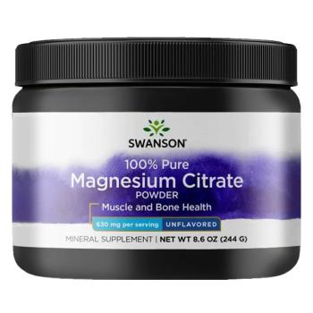 Swanson Magnesium Citrate Powder 100% Pure (Порошок цитрата магния - 100% чистый) 244 г