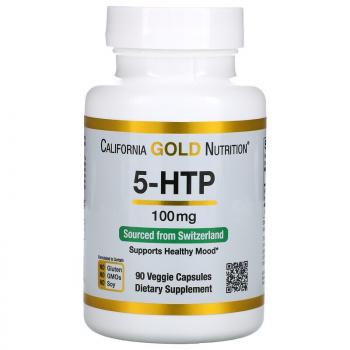 California Gold Nutrition 5-HTP (5-гидрокситриптофан поддержка хорошего самочувствия) 100 мг 90 капсул