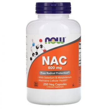 NOW NAC 600 мг 250 капсул