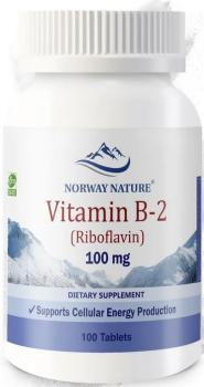 Norway Nature B-2 Riboflavin (Витамин B-2 Рибофлавин) 100 мг 100 таблеток