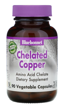 Bluebonnet Nutrition Chelated Copper (Медь в хелатной форме) 90 капсул