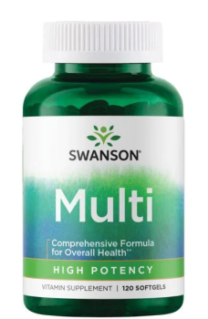 Swanson Multi High Potency (высокоэффективный комплекс плюс поддержка иммунитета - с железом) 120 гелевых капсул