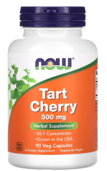 NOW Tart Cherry (Терпкая вишня Монморанси) 500 мг 90 вег капсул