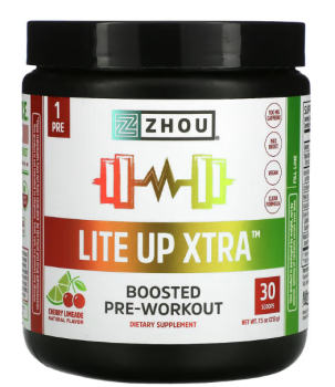 Zhou Nutrition Lite Up Xtra Boosted Pre-Workout (усиленный предтренировочный комплекс) вишневый лайм 213 г