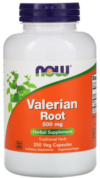 NOW Valerian Root (Корень валерианы) 500 мг 250 капсул