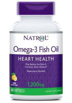 Natrol Omega-3 (Омега-3 рыбий жир) со вкусом лимона 1200 мг 60 капсул