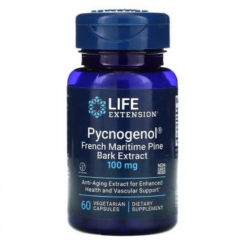 Life Extension Pycnogenol® (экстракт коры французской приморской сосны) 100 мг 60 капсул